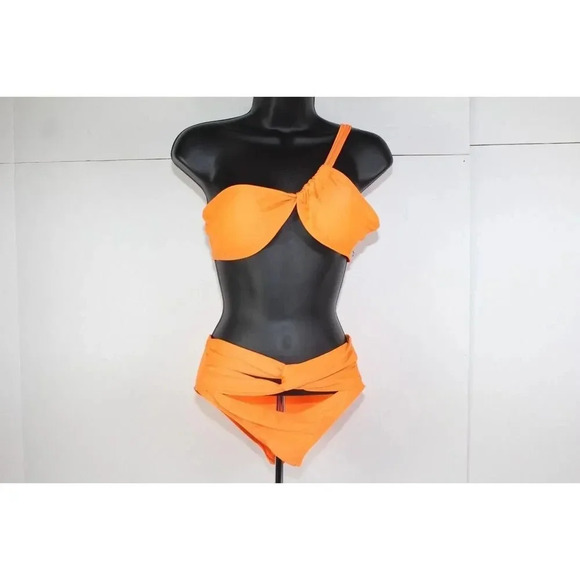 ladies Orange 2pc swimsuit size S - Picture 1 of 5
